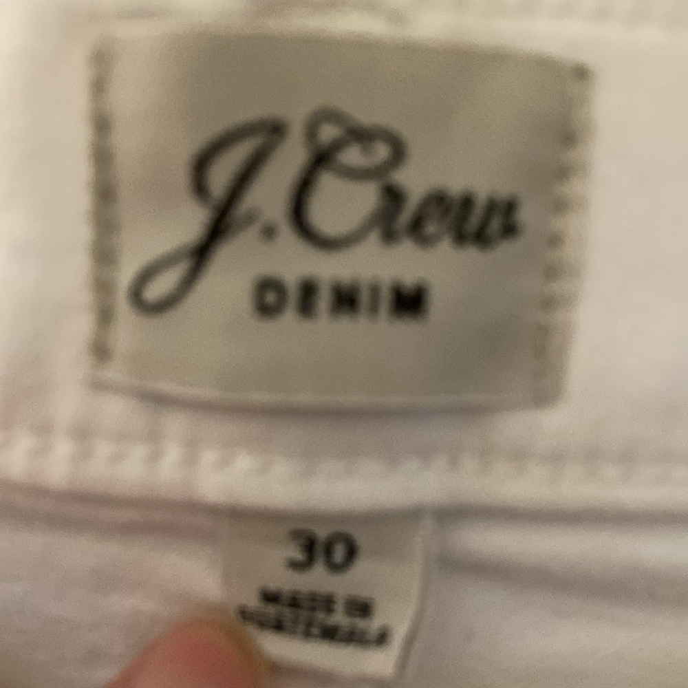 Jcrew size 30 white toothpick 10’ high rise - Picture 3 of 5